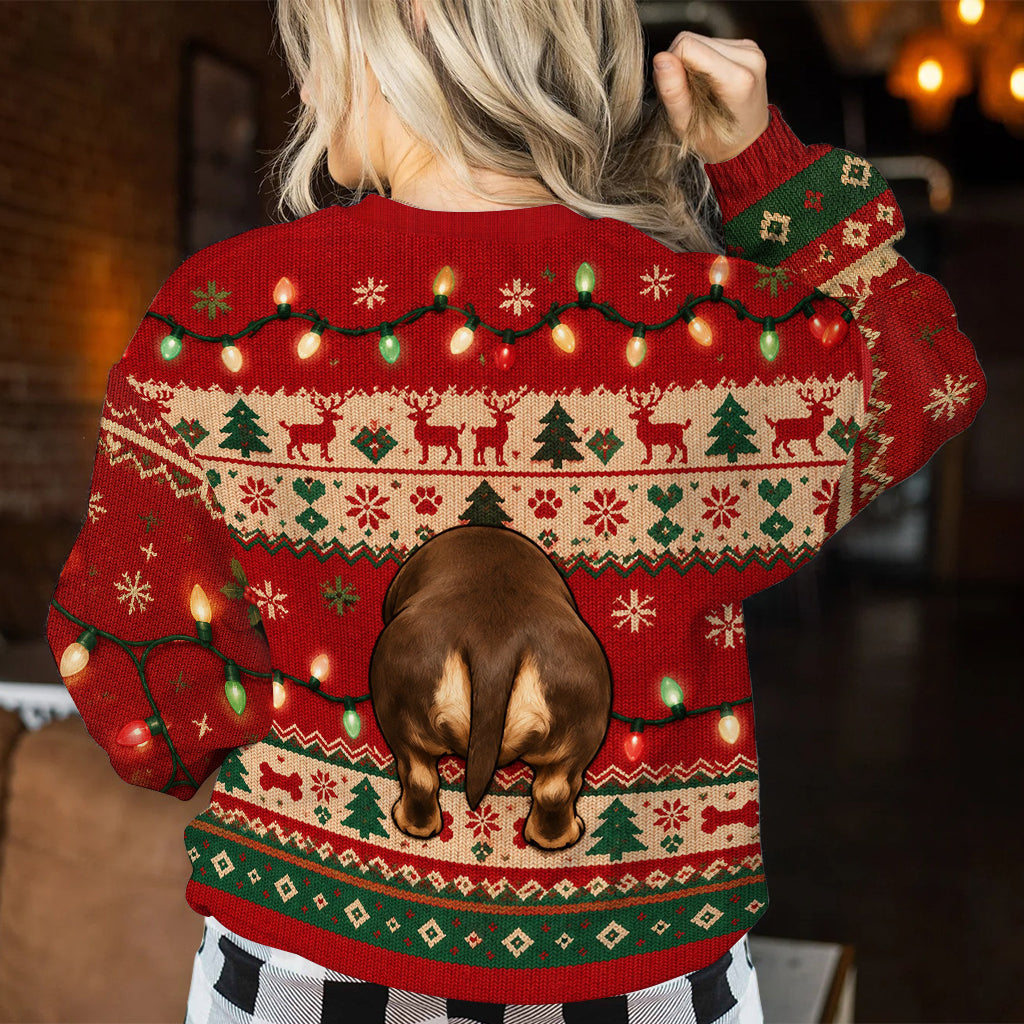 Chien de Noël Mignon - Pull Moche Personnalisé