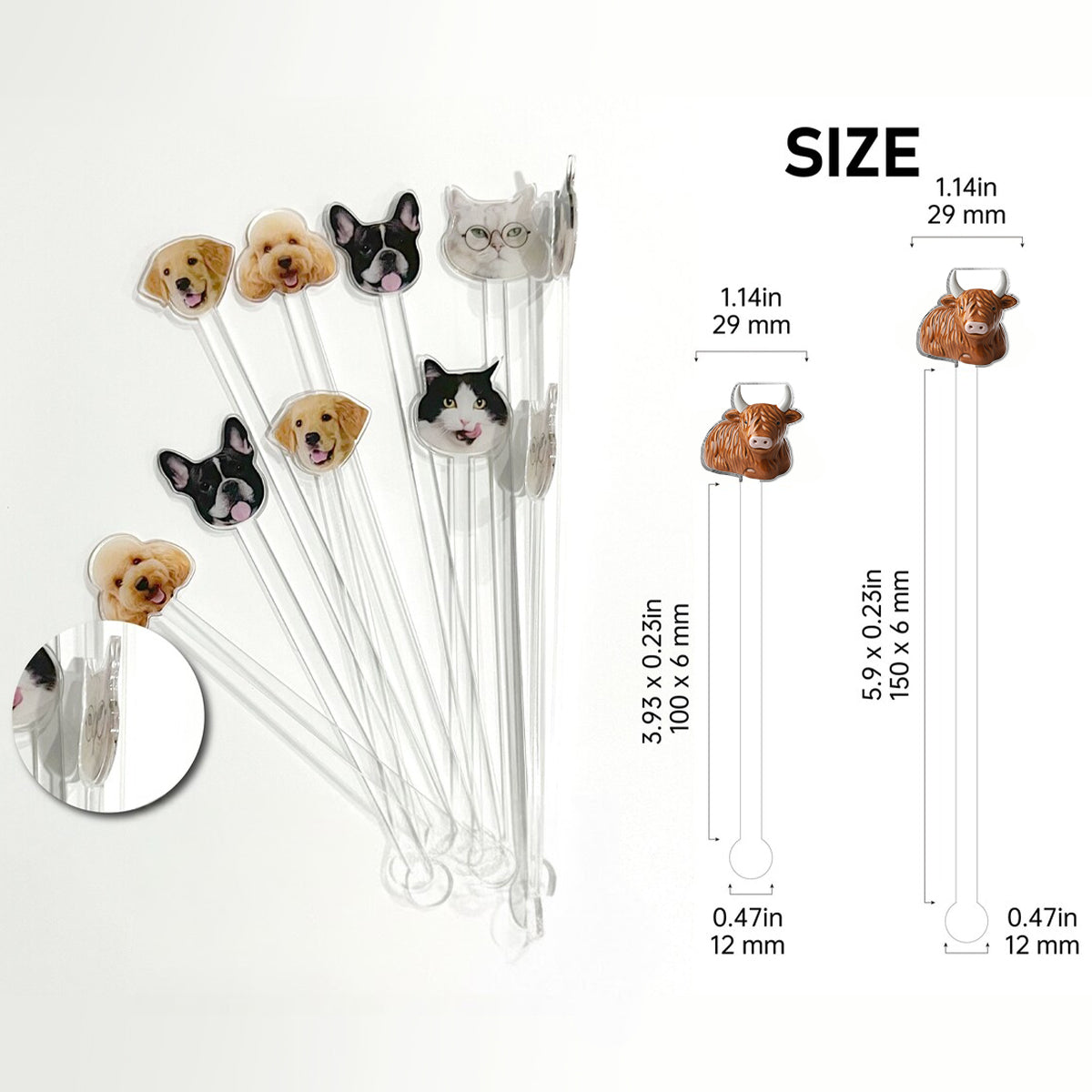 Vie à la ferme - Mug décoratif personnalisé avec agitateurs en acrylique