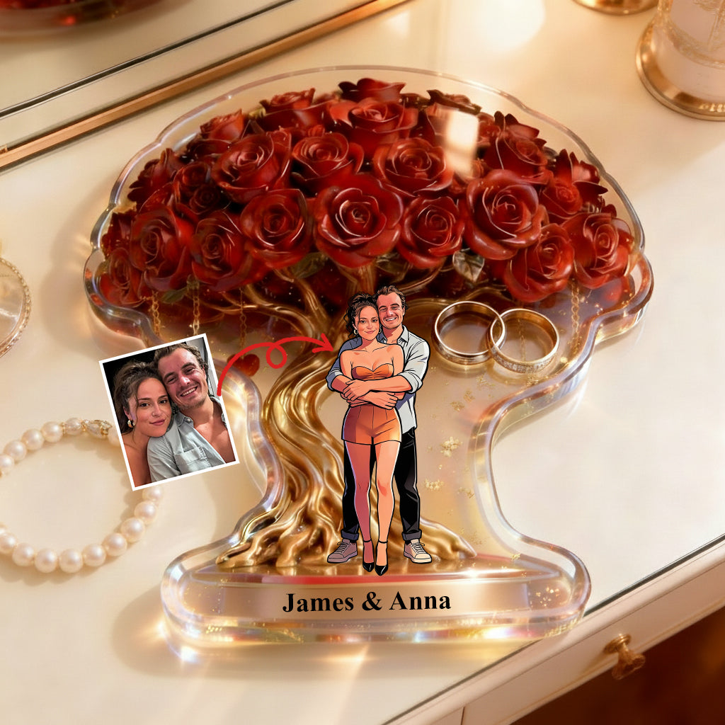 Plateau fourre-tout personnalisé pour couple, à partir de n'importe quelle photo