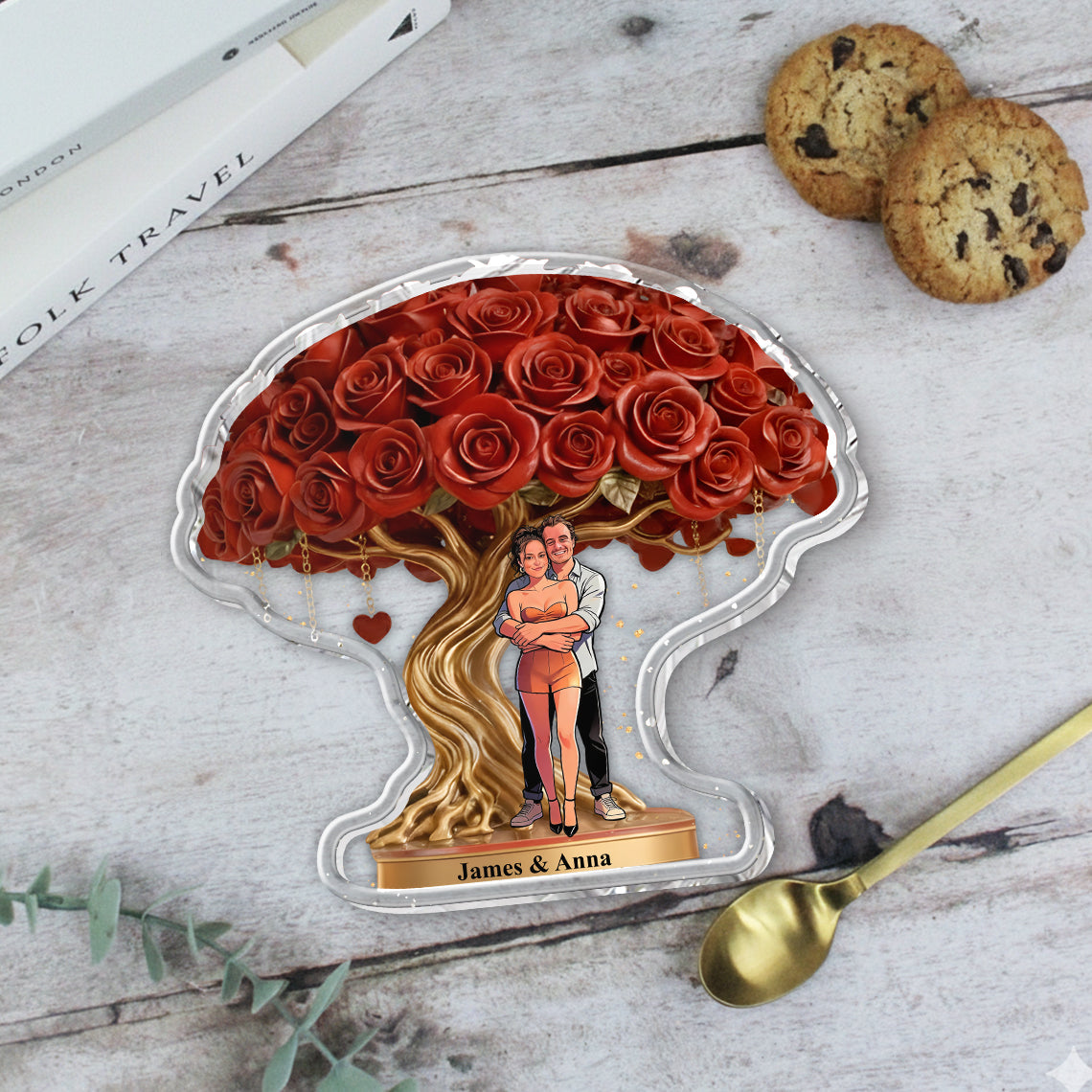 Plateau fourre-tout personnalisé pour couple, à partir de n'importe quelle photo