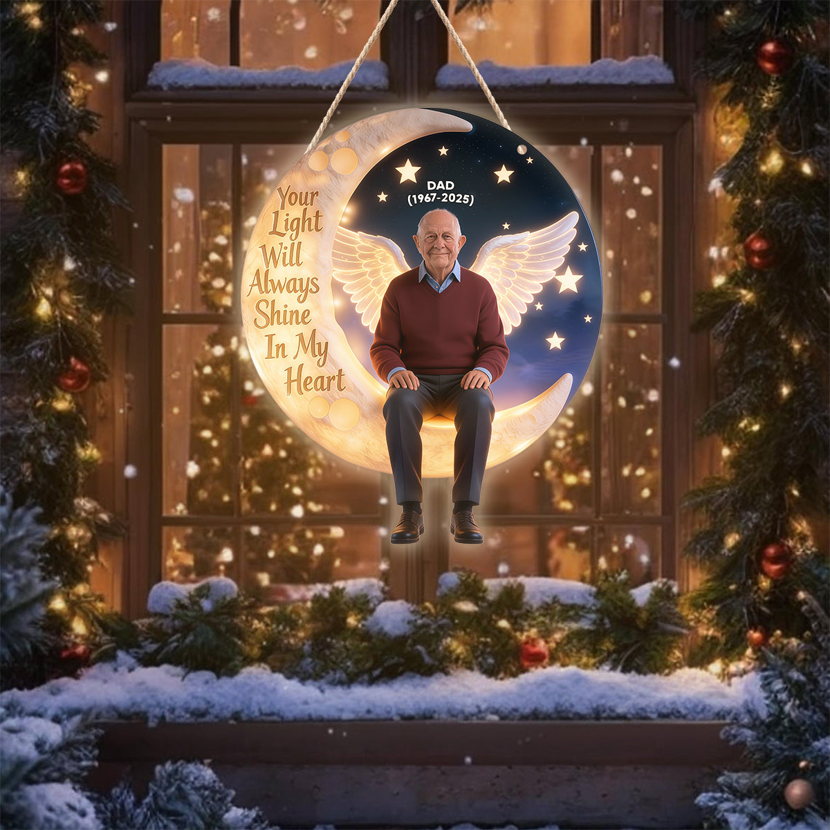 Always Shine In My Heart - Personalized Memorial LED Light Acrylic Sign