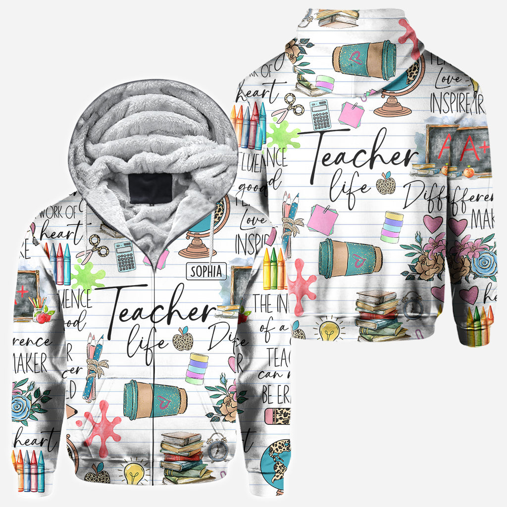 Vie d'enseignant - T-shirt personnalisé pour enseignants