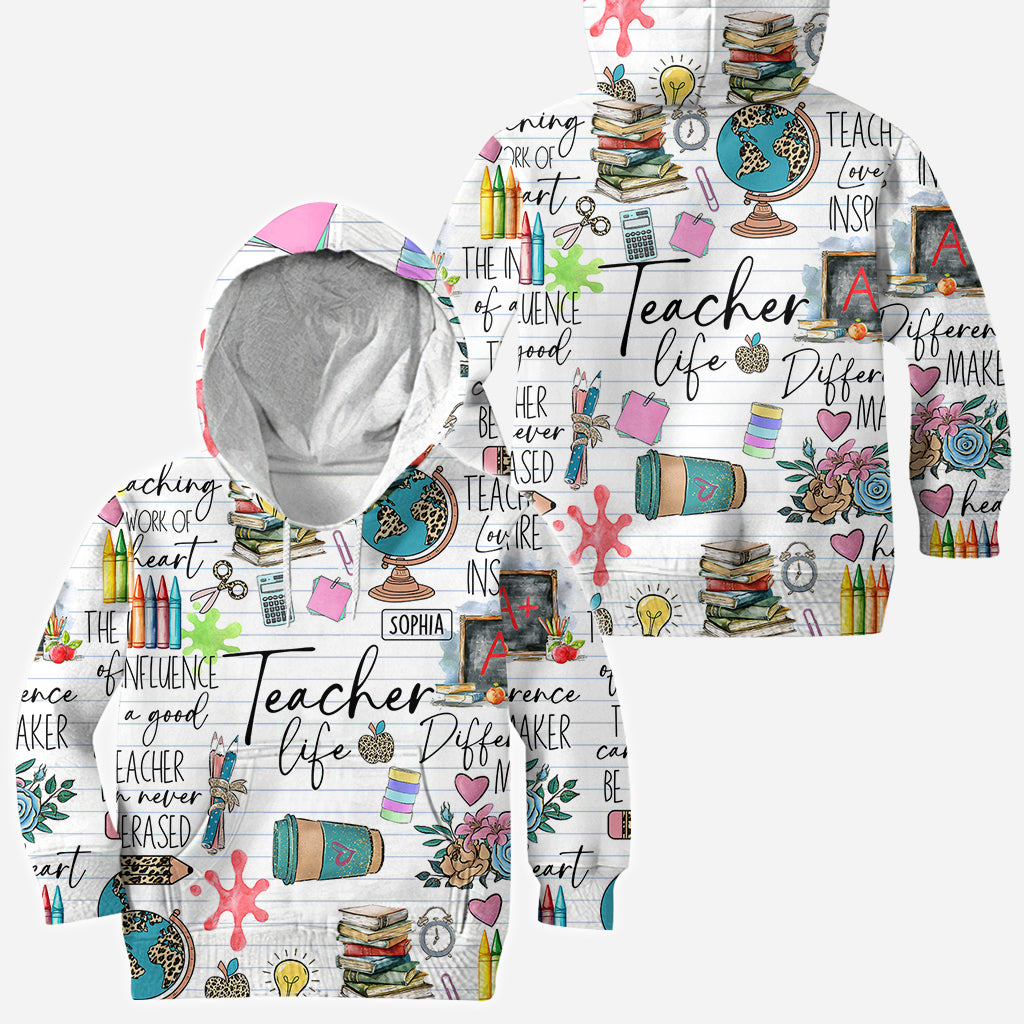 Vie d'enseignant - T-shirt personnalisé pour enseignants