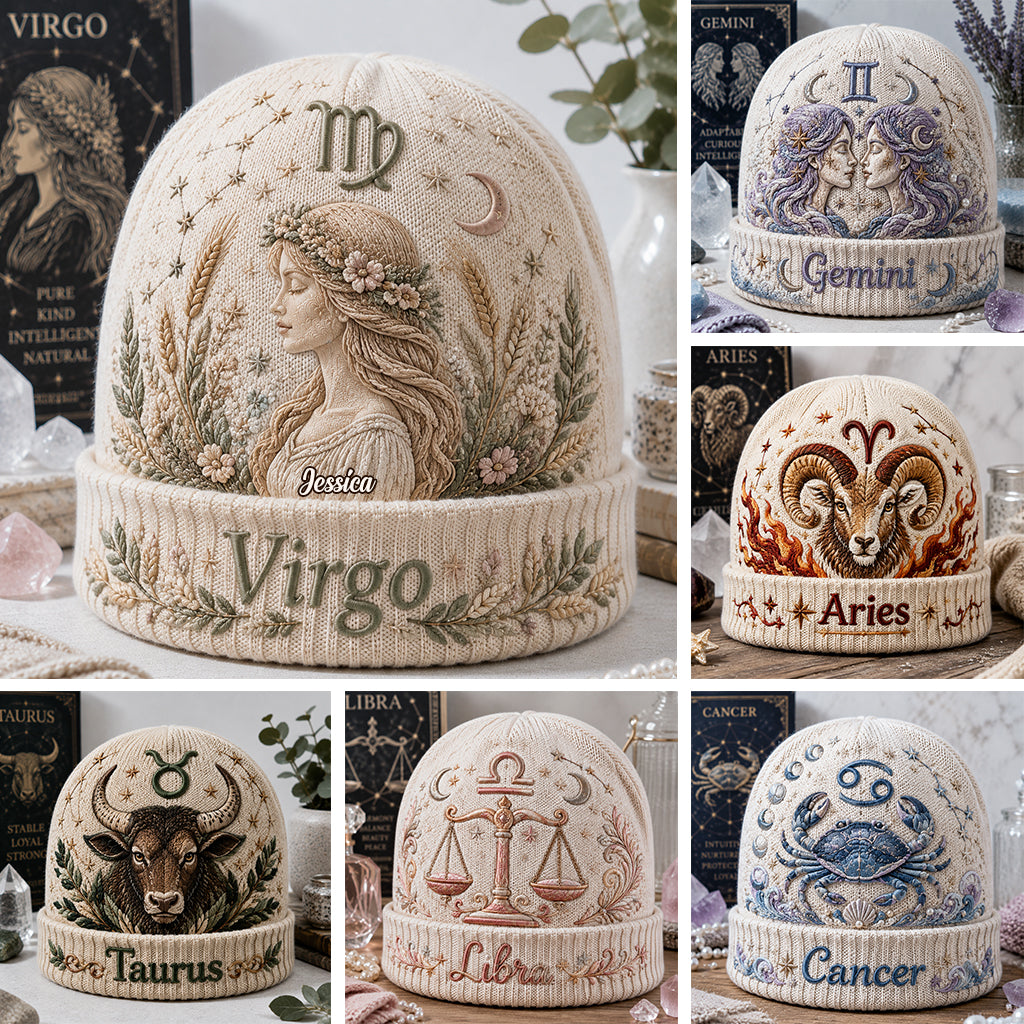 Zodiac Sign - Personalized Horoscope Beanie Hat