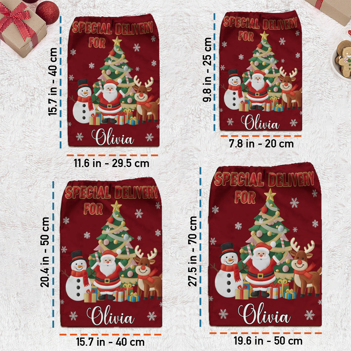 Special Delivery Christmas Eve Sack - Personalized Family Drawstring Tote Bag