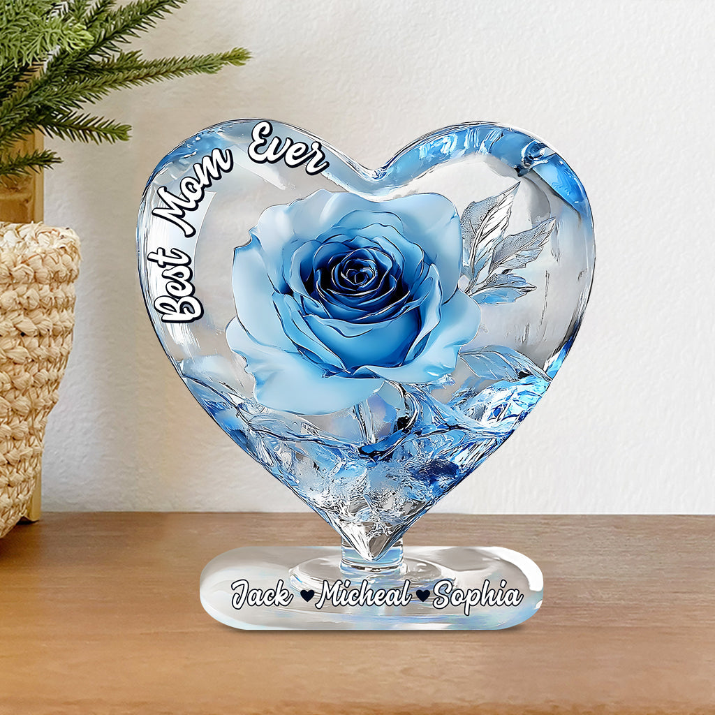 Best Mom Ever - Personalized Mother Custom Shaped Acrylic Plaque