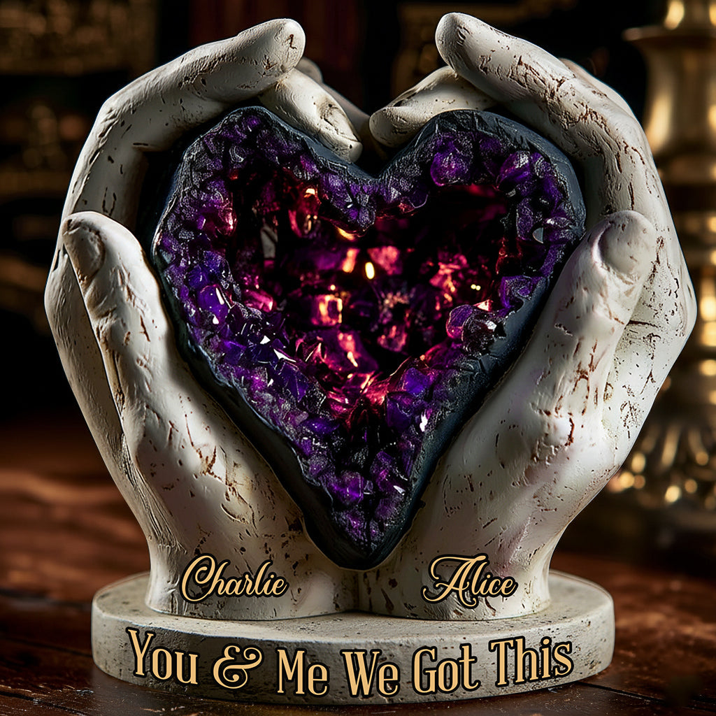 On gère ça - Plaque acrylique personnalisée pour couple, forme sur mesure