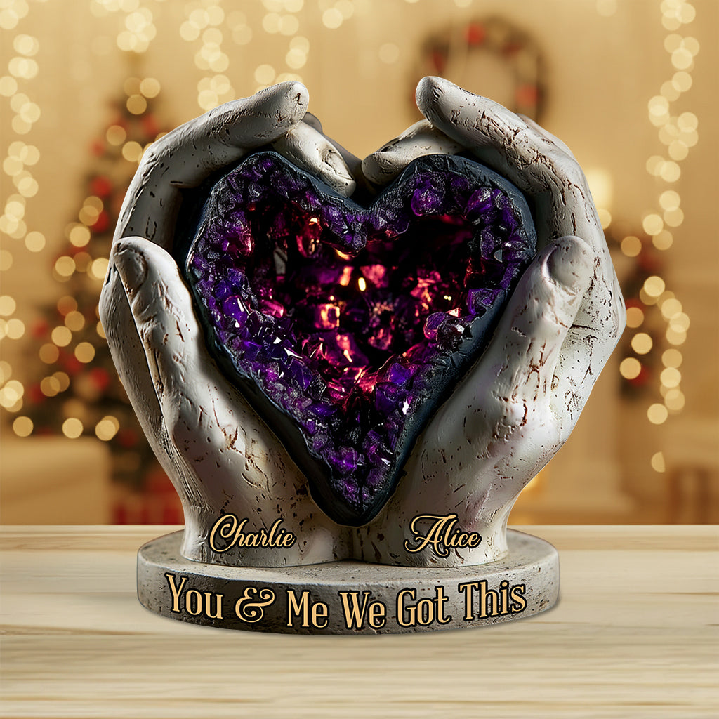 On gère ça - Plaque acrylique personnalisée pour couple, forme sur mesure