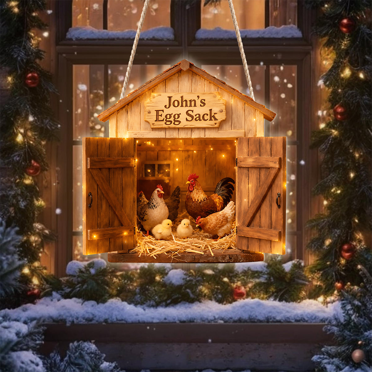 Sac à œufs, cadeau pour agriculteur - Panneau lumineux LED personnalisé pour agriculteur en acrylique