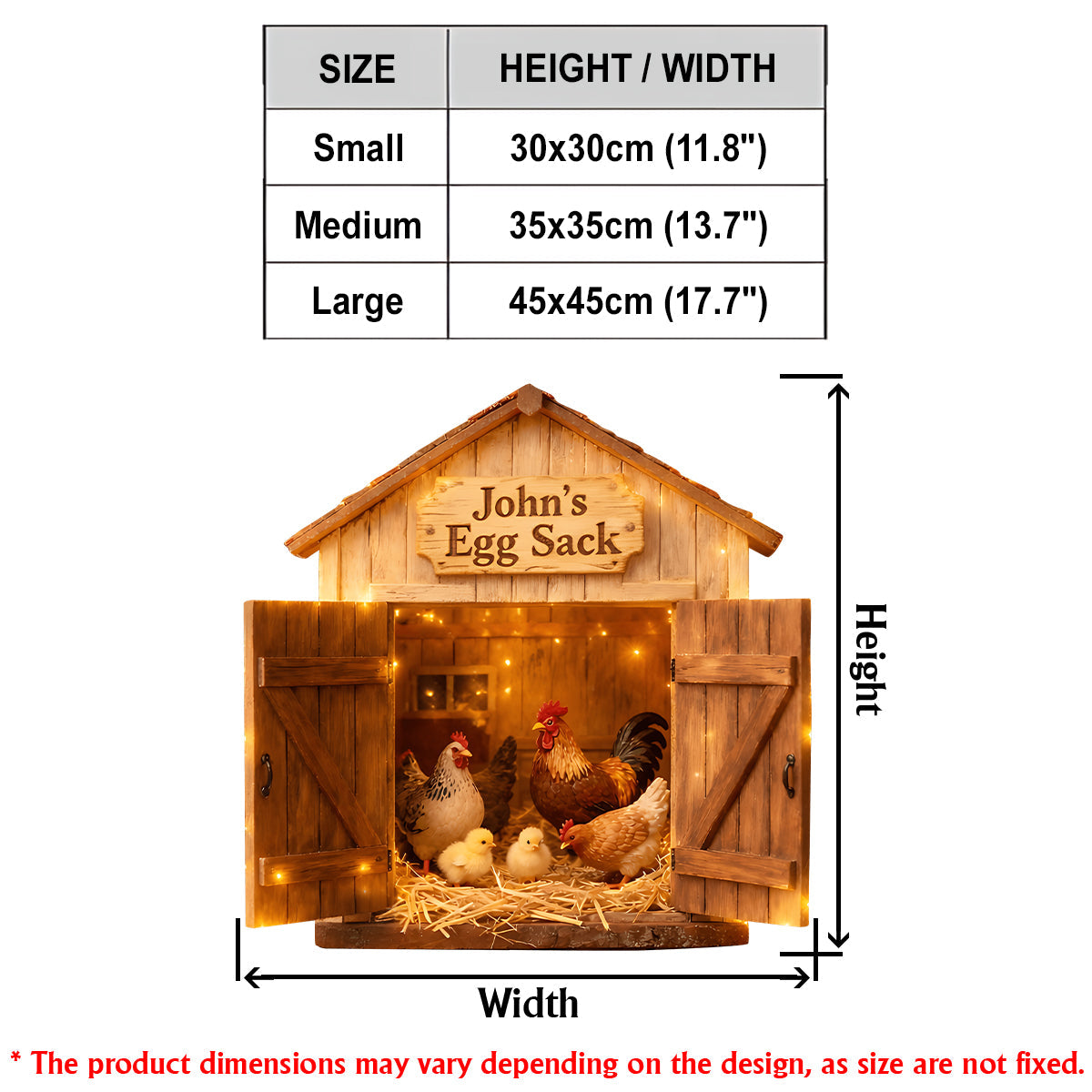 Sac à œufs, cadeau pour agriculteur - Panneau lumineux LED personnalisé pour agriculteur en acrylique