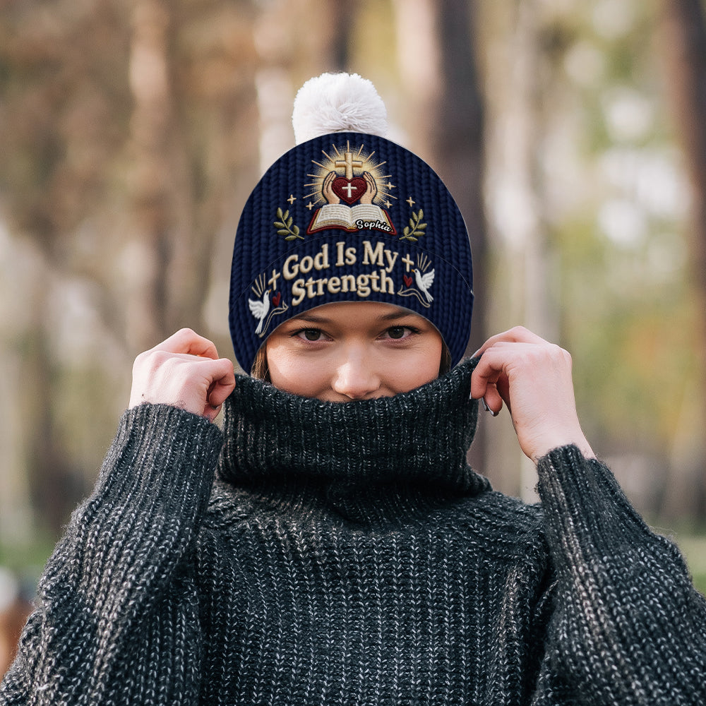 Dieu est ma force - Bonnet chrétien personnalisé