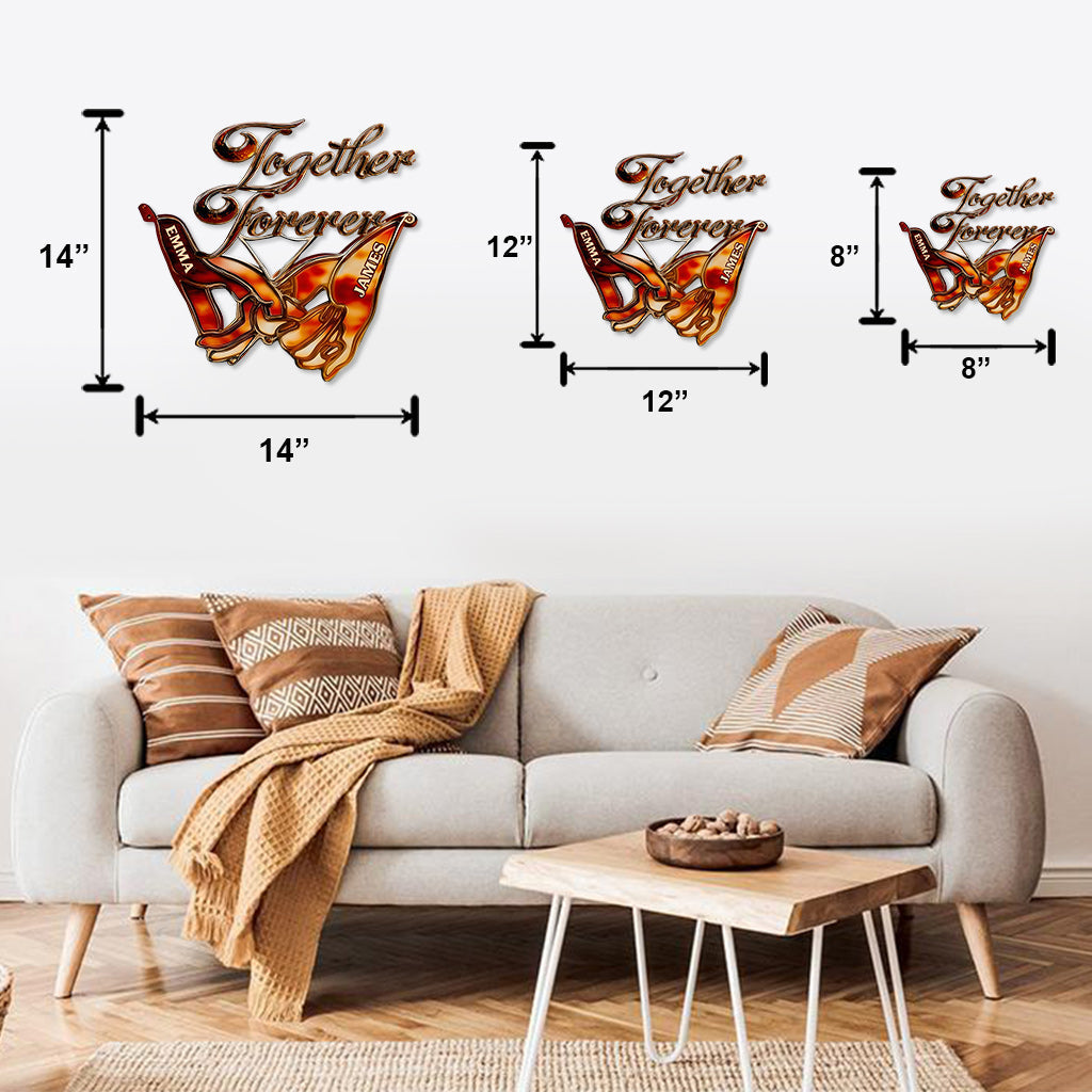 Ensemble pour toujours - Plaque en métal personnalisée pour couples