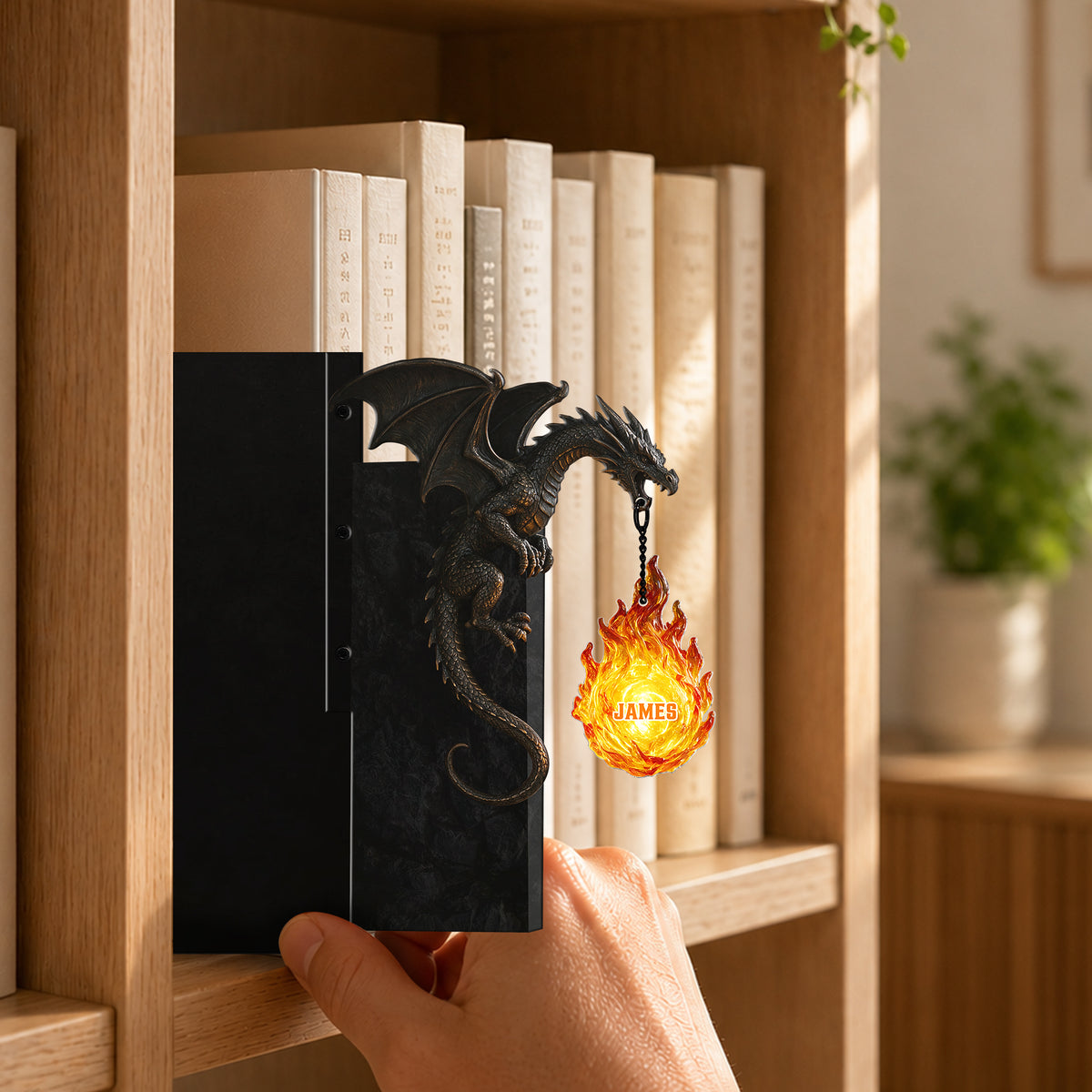 Cadeau pour Amateurs de Dragons - Lampe de Bibliothèque Personnalisée