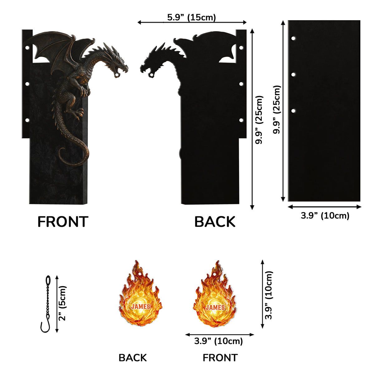 Cadeau pour Amateurs de Dragons - Lampe de Bibliothèque Personnalisée