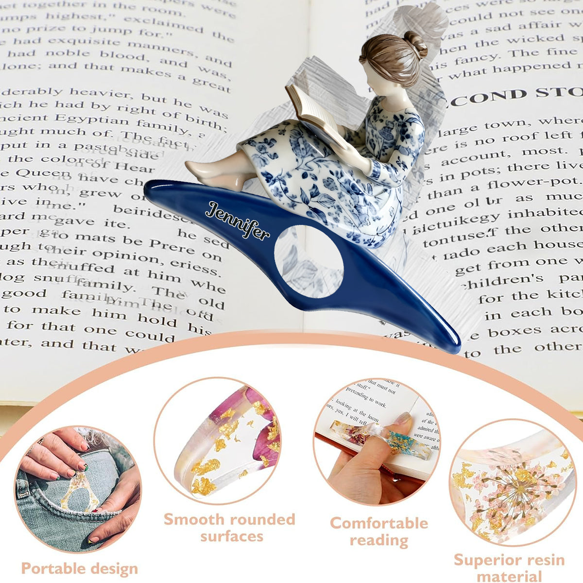 Amoureux des livres - Porte-pages de livre personnalisé