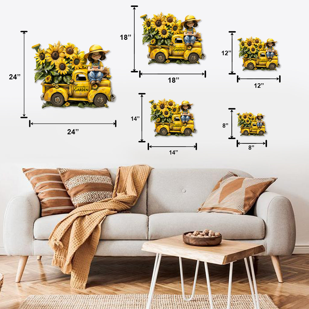 Et je vais au jardin pour perdre la tête - Panneau en métal découpé personnalisé sur le thème du jardinage