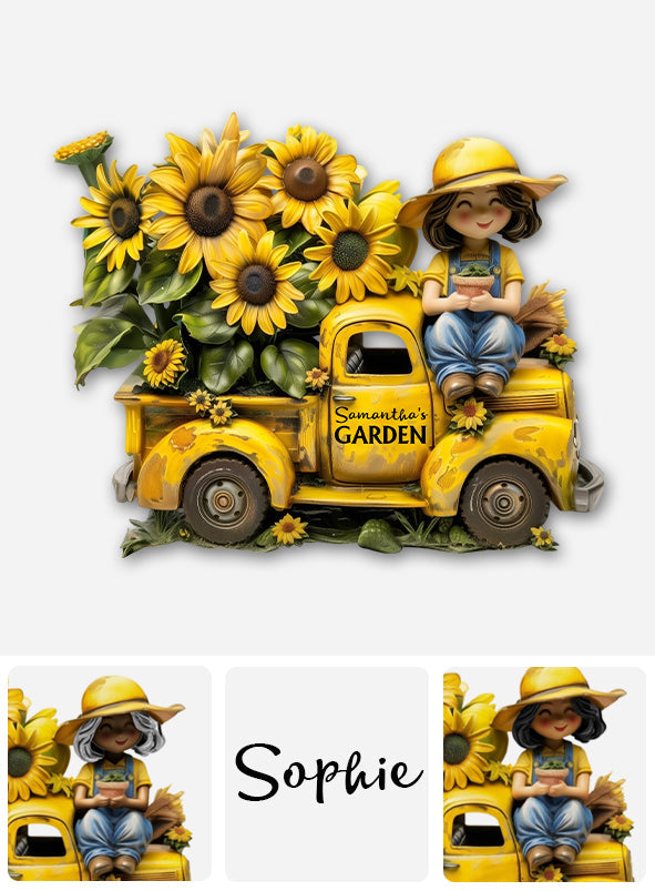 Et je vais au jardin pour perdre la tête - Panneau en métal découpé personnalisé sur le thème du jardinage