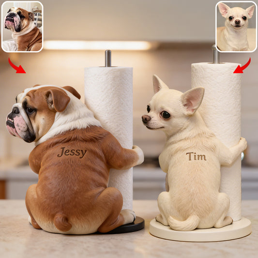 Photo d'Animal Personnalisée - Support à Essuie-Tout pour Chien Personnalisé