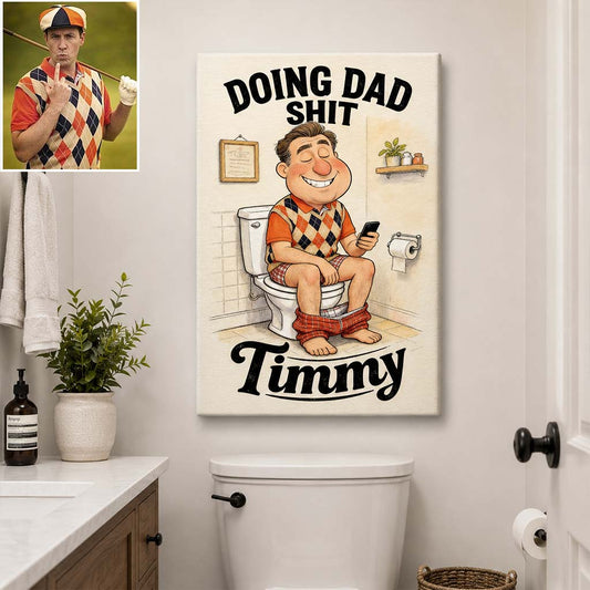 Cadeau Caricature Amusant Pour Papa - Toile Et Affiche Personnalisées