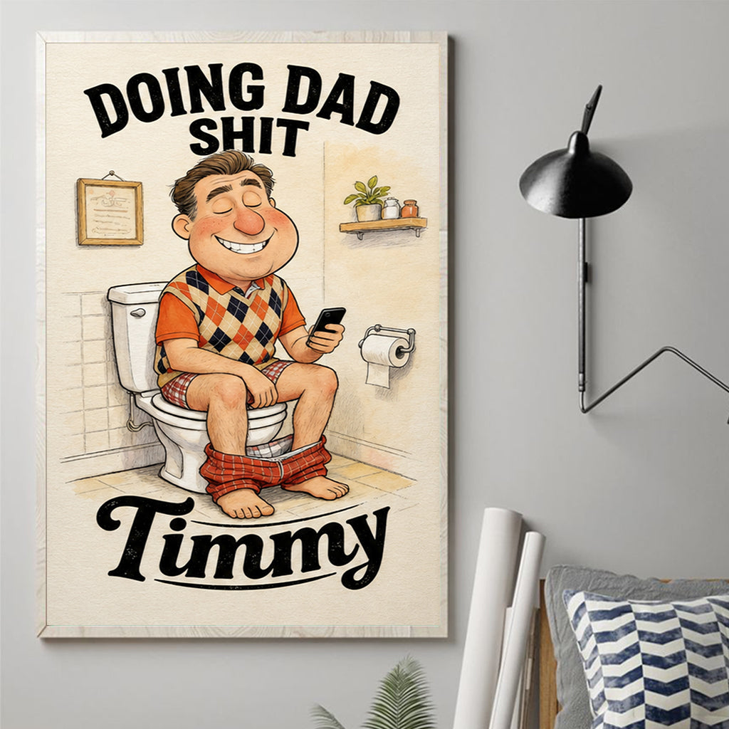 Cadeau Caricature Amusant Pour Papa - Toile Et Affiche Personnalisées