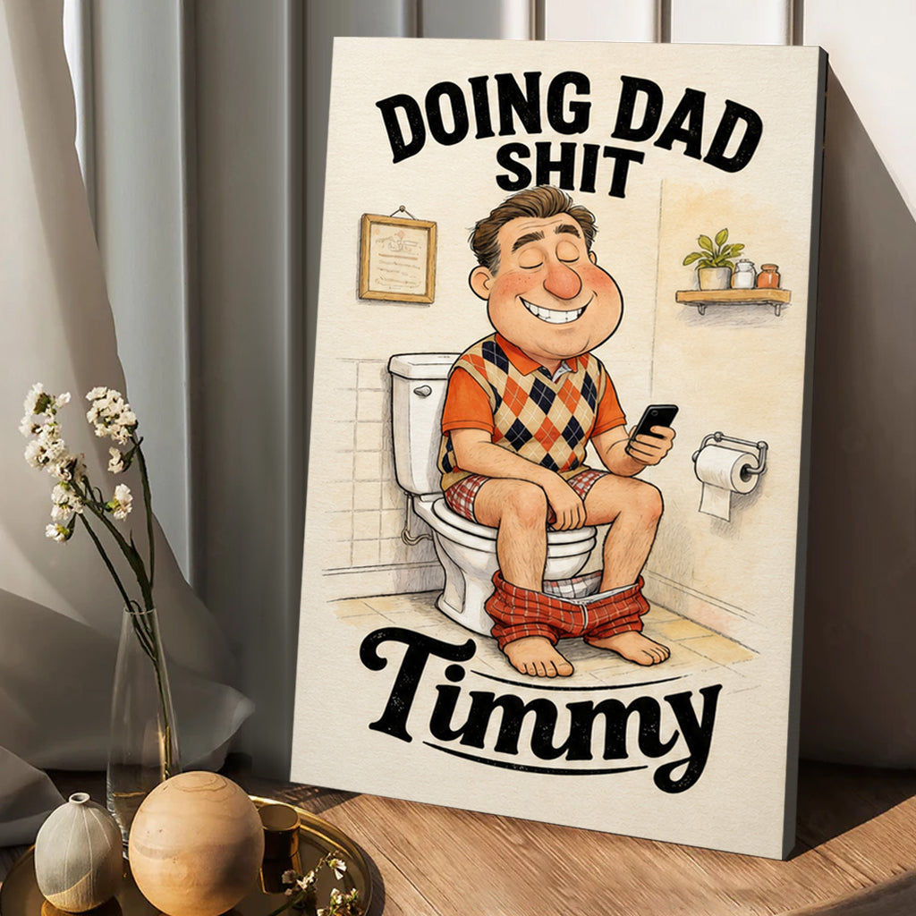 Cadeau Caricature Amusant Pour Papa - Toile Et Affiche Personnalisées