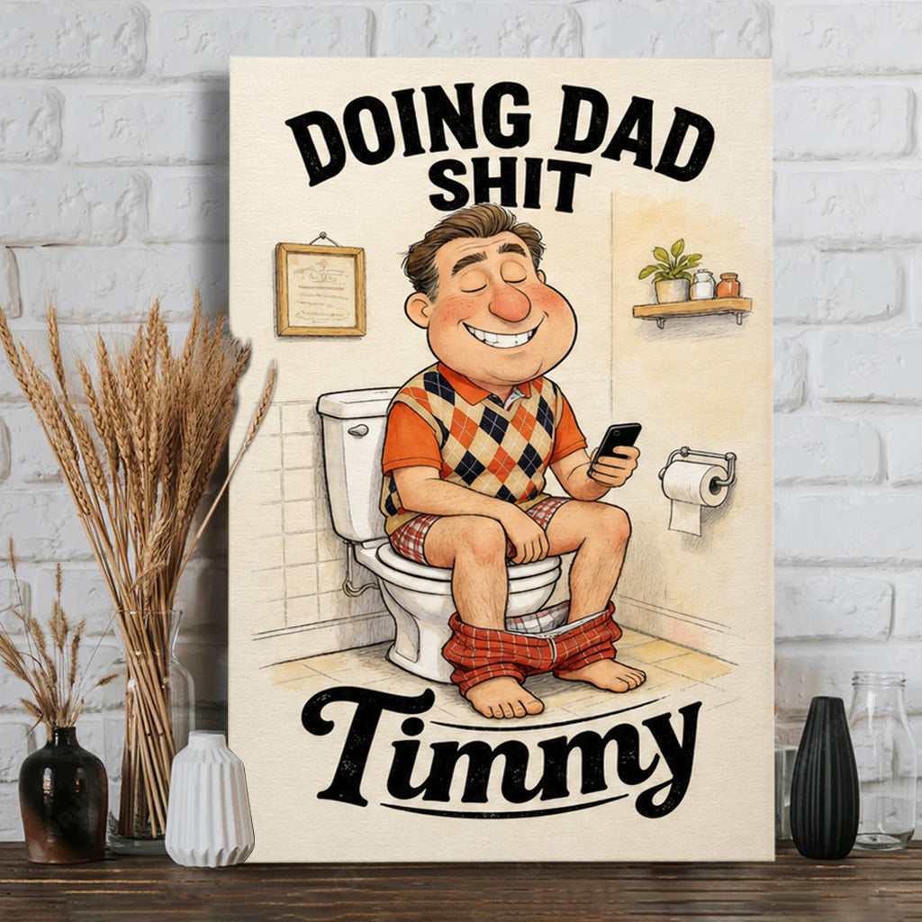 Cadeau Caricature Amusant Pour Papa - Toile Et Affiche Personnalisées