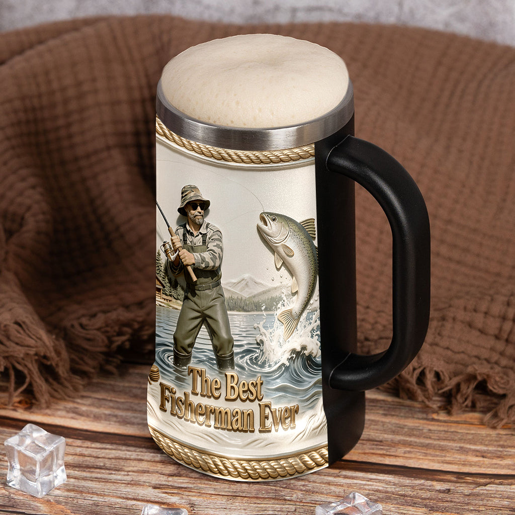 Love Fishing - Personalized Fishing Beer Stein
