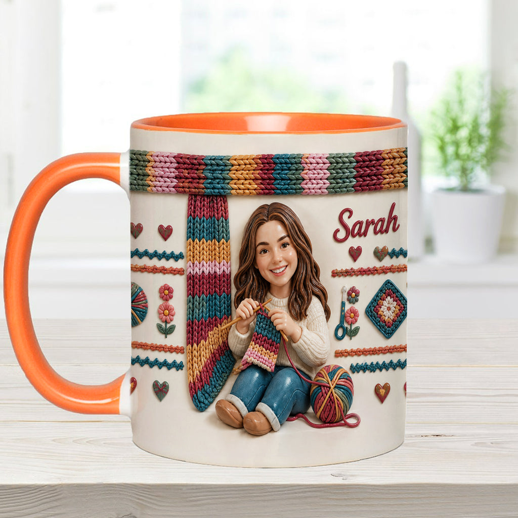 Love Crocheting - Personalized Crocheting Accent Mug & Coaster