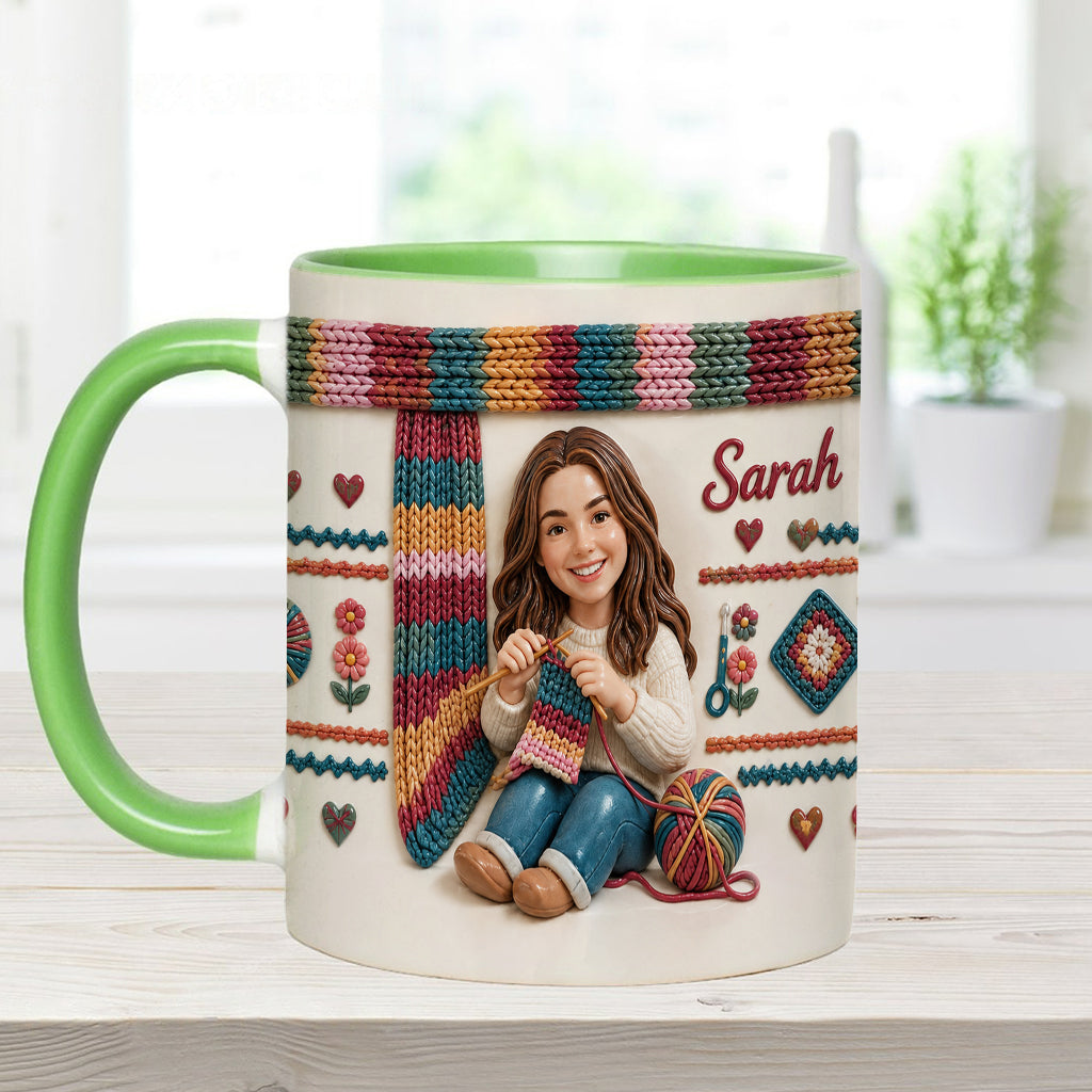 Love Crocheting - Personalized Crocheting Accent Mug & Coaster