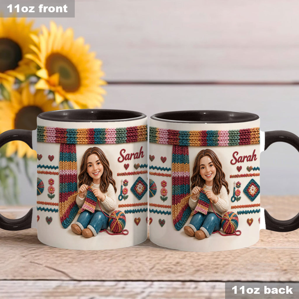 Love Crocheting - Personalized Crocheting Accent Mug & Coaster