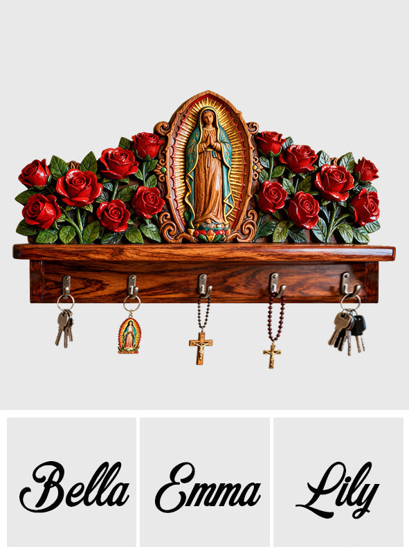 Notre-Dame de Guadalupe - Porte-manteau chrétien personnalisé en forme de pièce