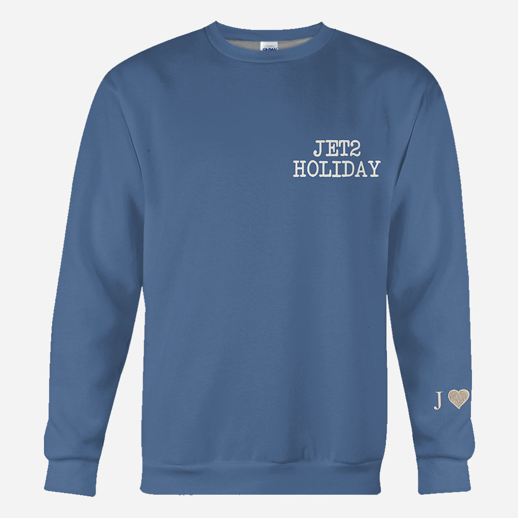 Ma copine me surpasse. Rien ne vaut des vacances Jet2 - T-shirt personnalisé pour couple