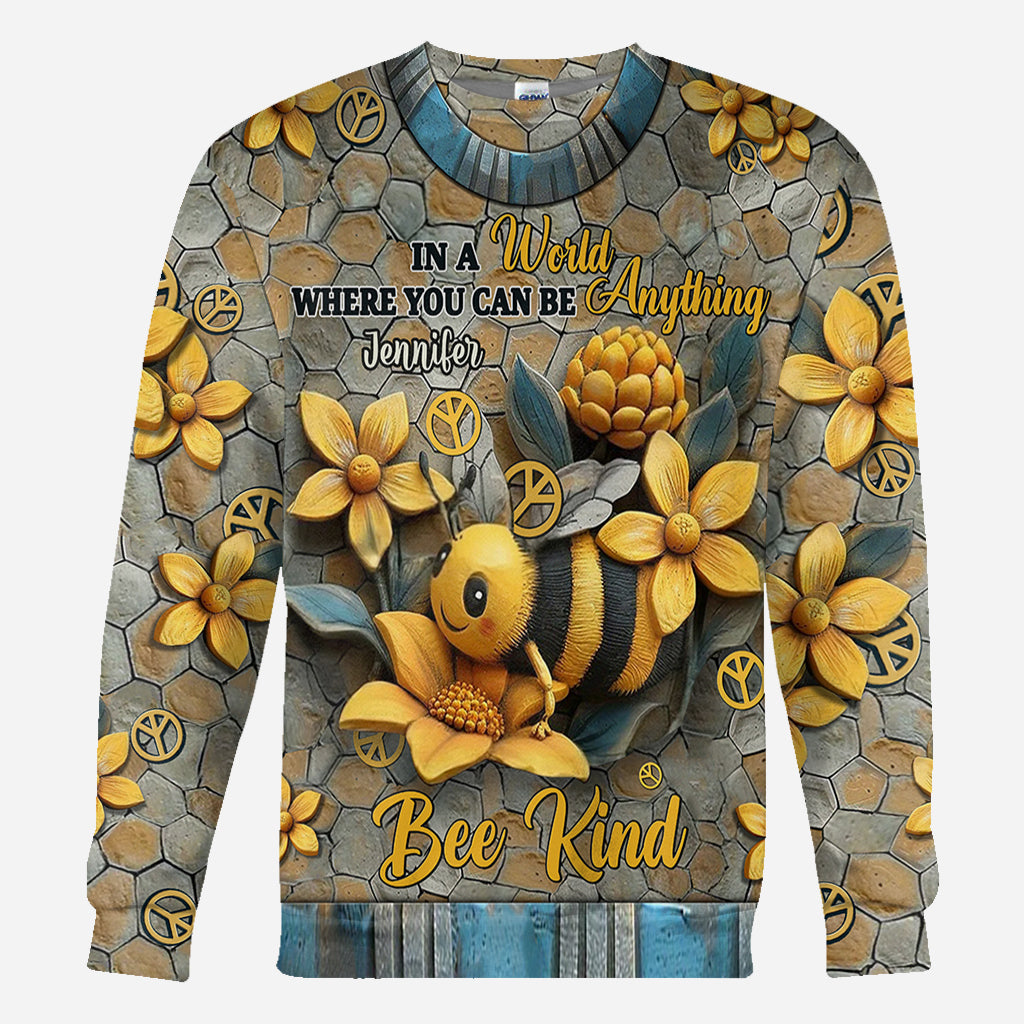 Dans un monde où tout est possible, soyez gentils - T-shirt hippie personnalisé