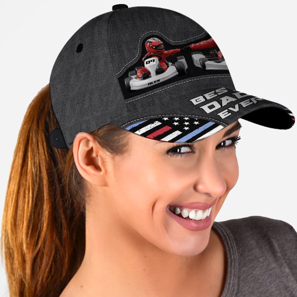 Casquette classique personnalisée pour papa et enfant passionnés de karting