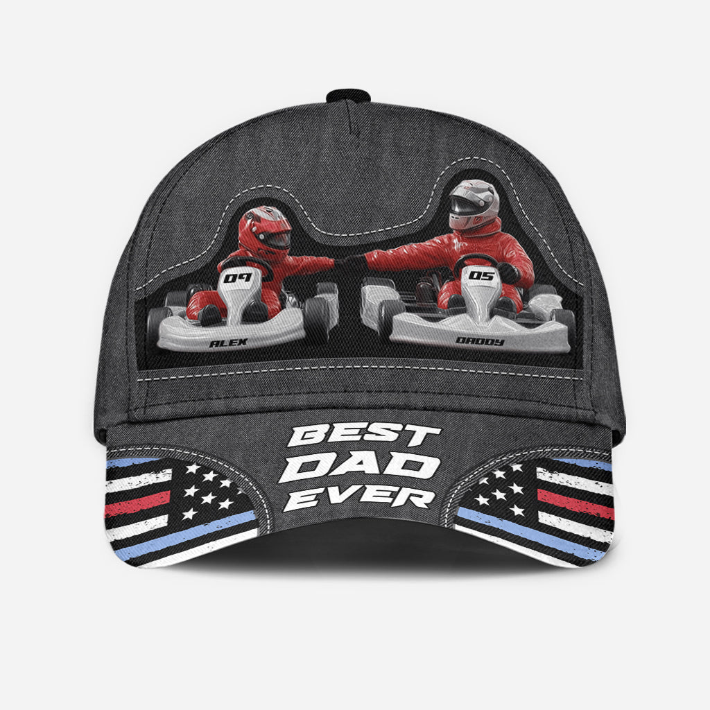 Casquette classique personnalisée pour papa et enfant passionnés de karting
