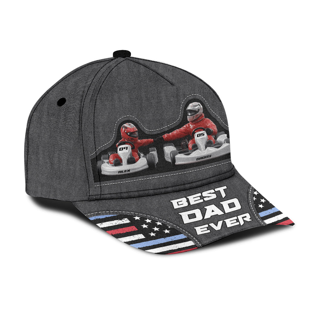 Casquette classique personnalisée pour papa et enfant passionnés de karting