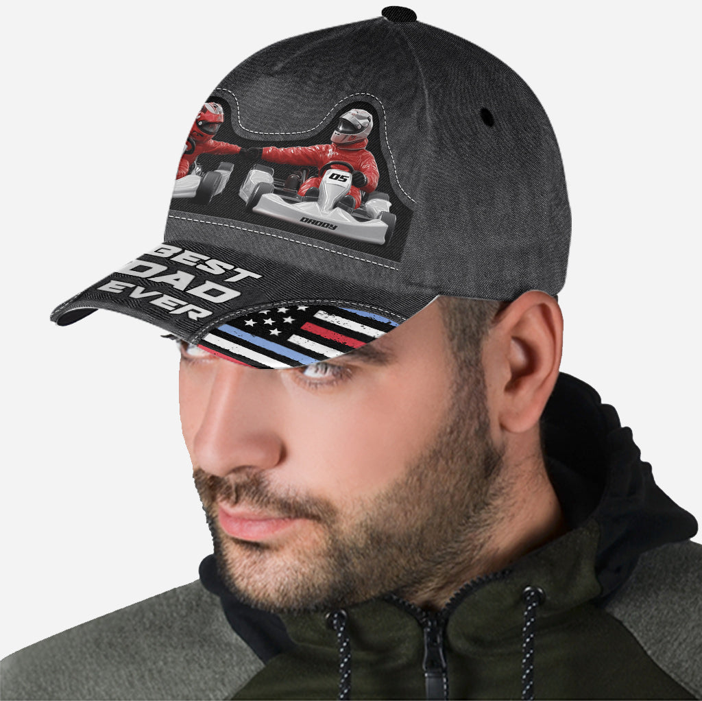 Casquette classique personnalisée pour papa et enfant passionnés de karting