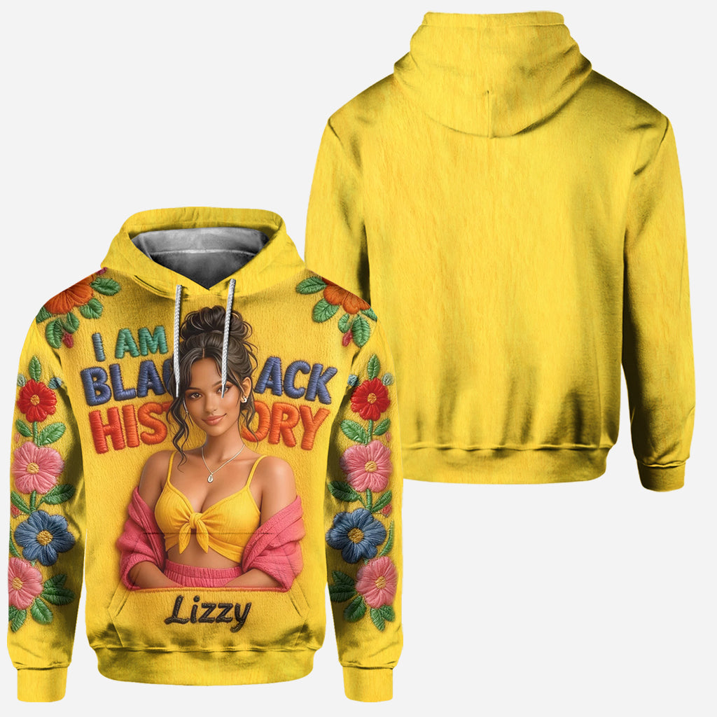 Je suis l'histoire des Noirs - Sweat à capuche et legging personnalisés afro-américains