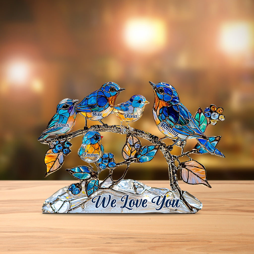 We Love Mom, Grandma - Personalized Mother Custom Shaped Acrylic Plaque