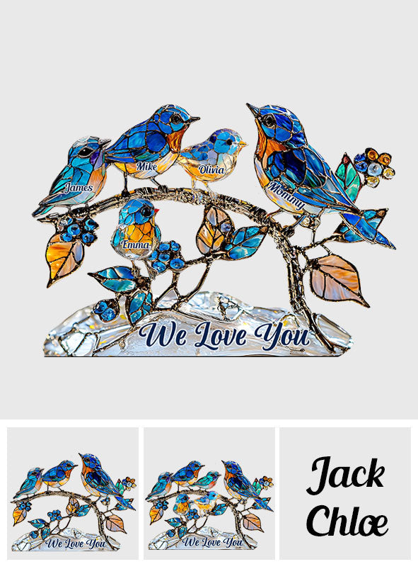 We Love Mom, Grandma - Personalized Mother Custom Shaped Acrylic Plaque