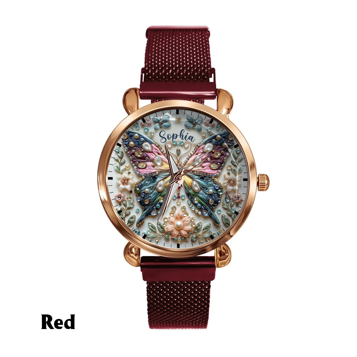 Beautiful Butterfly - Personalized Butterfly Women Hand Watch