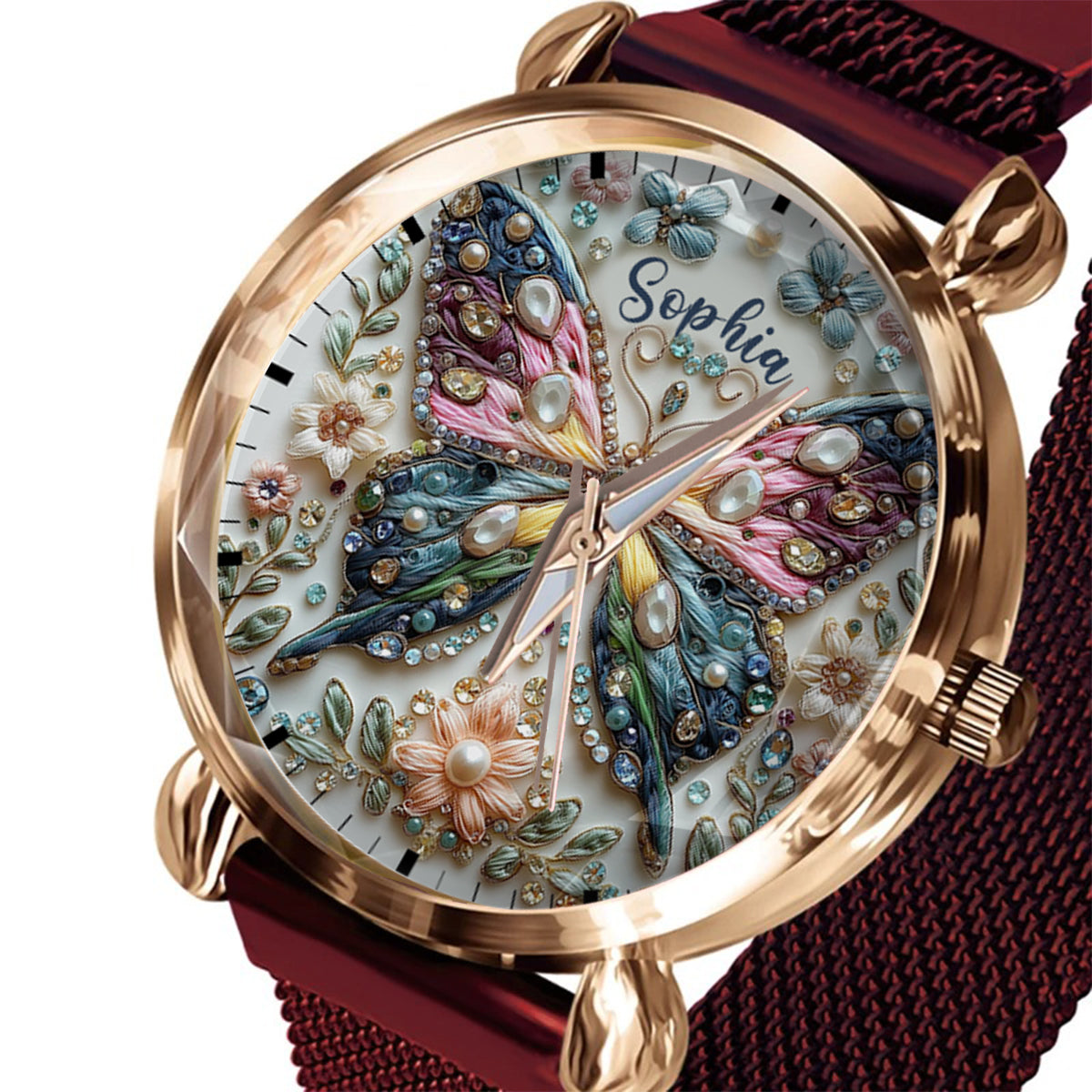 Beautiful Butterfly - Personalized Butterfly Women Hand Watch