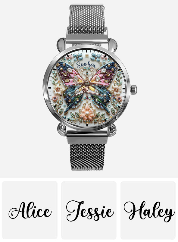 Beautiful Butterfly - Personalized Butterfly Women Hand Watch
