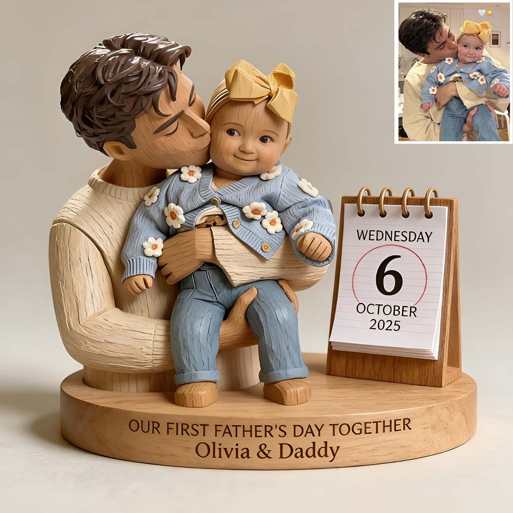 Cadeaux pour la première fête des pères - Plaque en bois personnalisée en forme unique