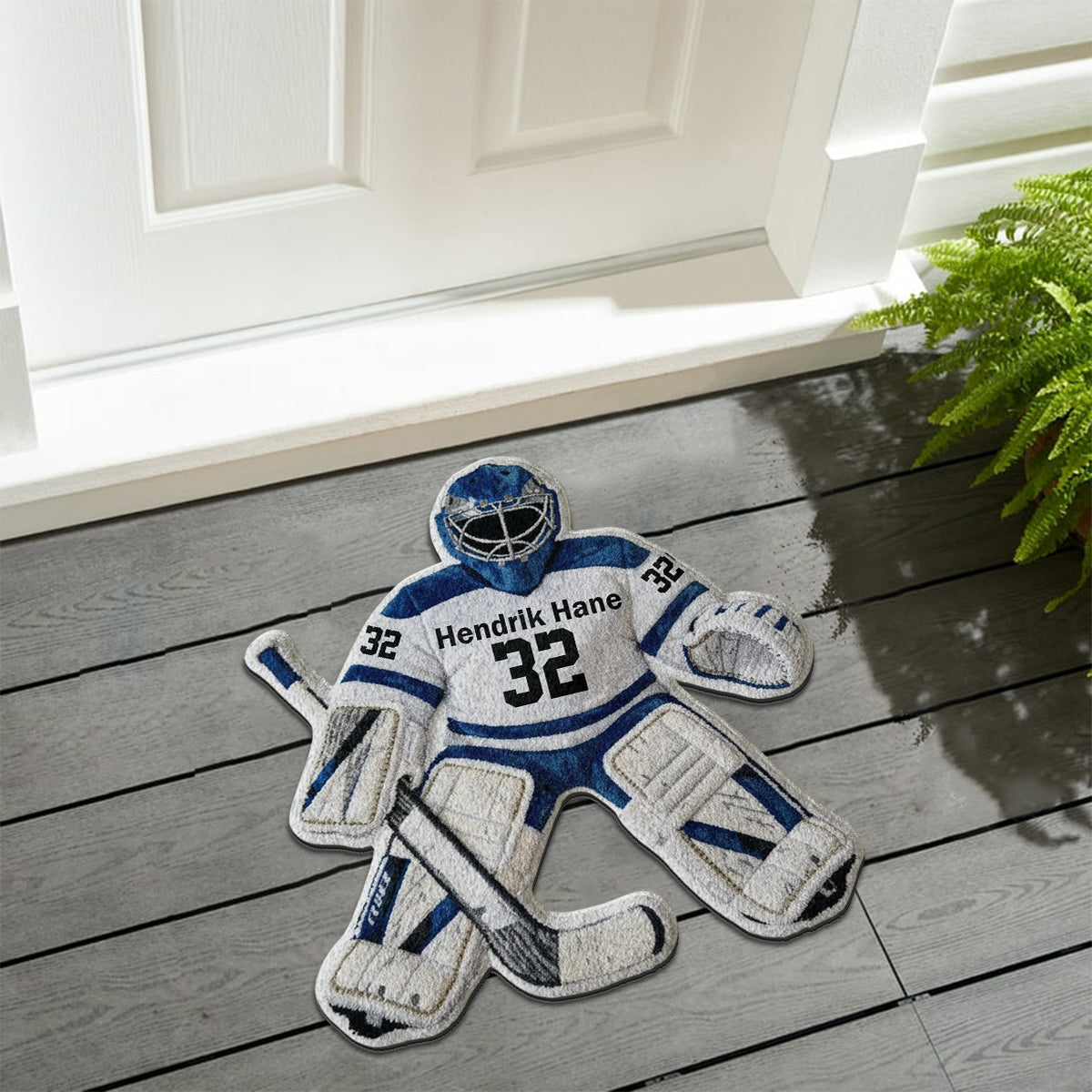 Love Hockey - Personalized Hockey Non-Slip Tufted Rug