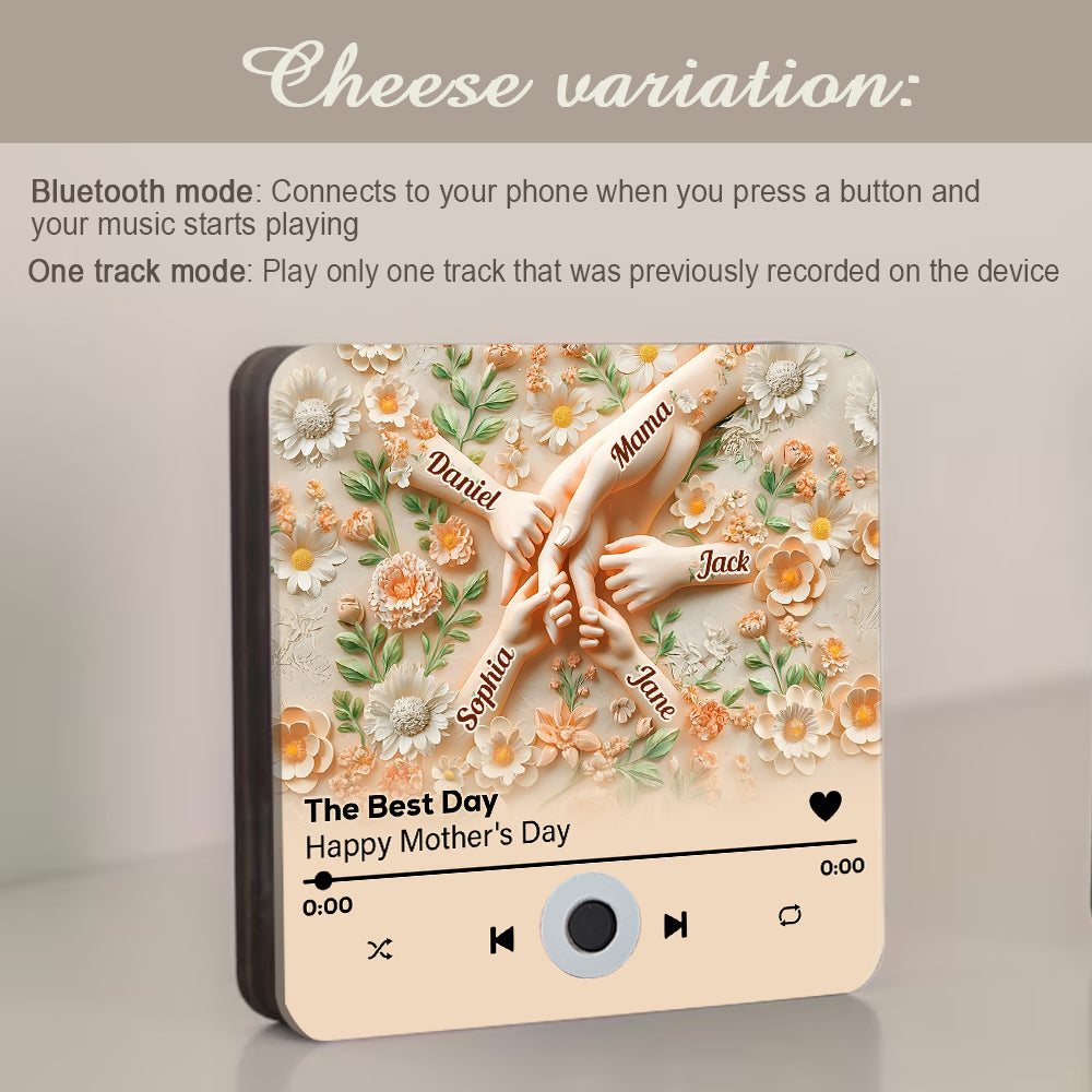 Holding Mom's Hand - Personalized Mother Music Fridge Magnet