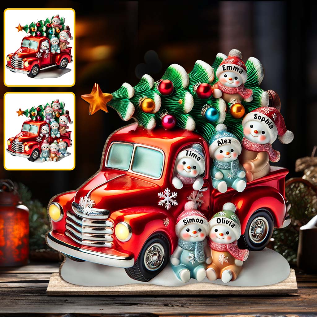 Le petit bonhomme de neige mignon de mamie - Décoration personnalisée pour grand-mère, 1 couche, grand modèle autoportant