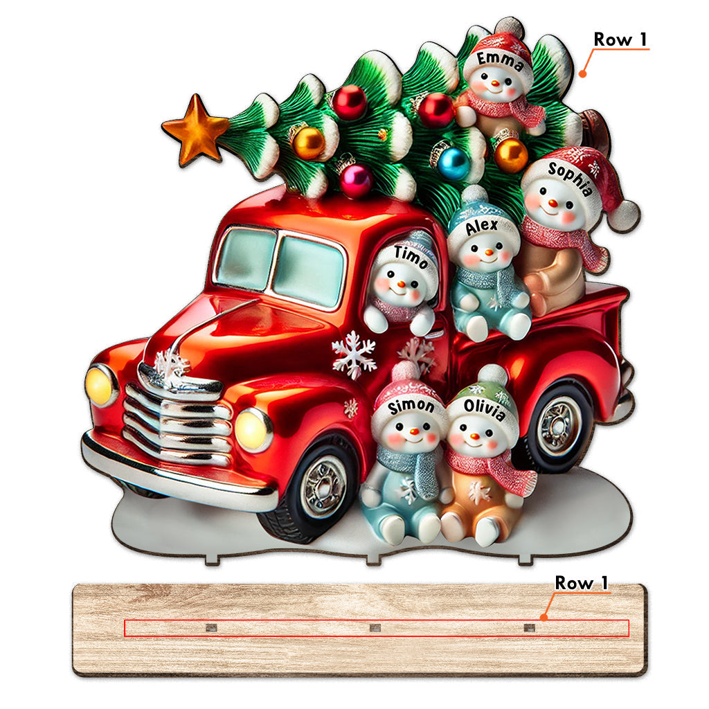 Le petit bonhomme de neige mignon de mamie - Décoration personnalisée pour grand-mère, 1 couche, grand modèle autoportant