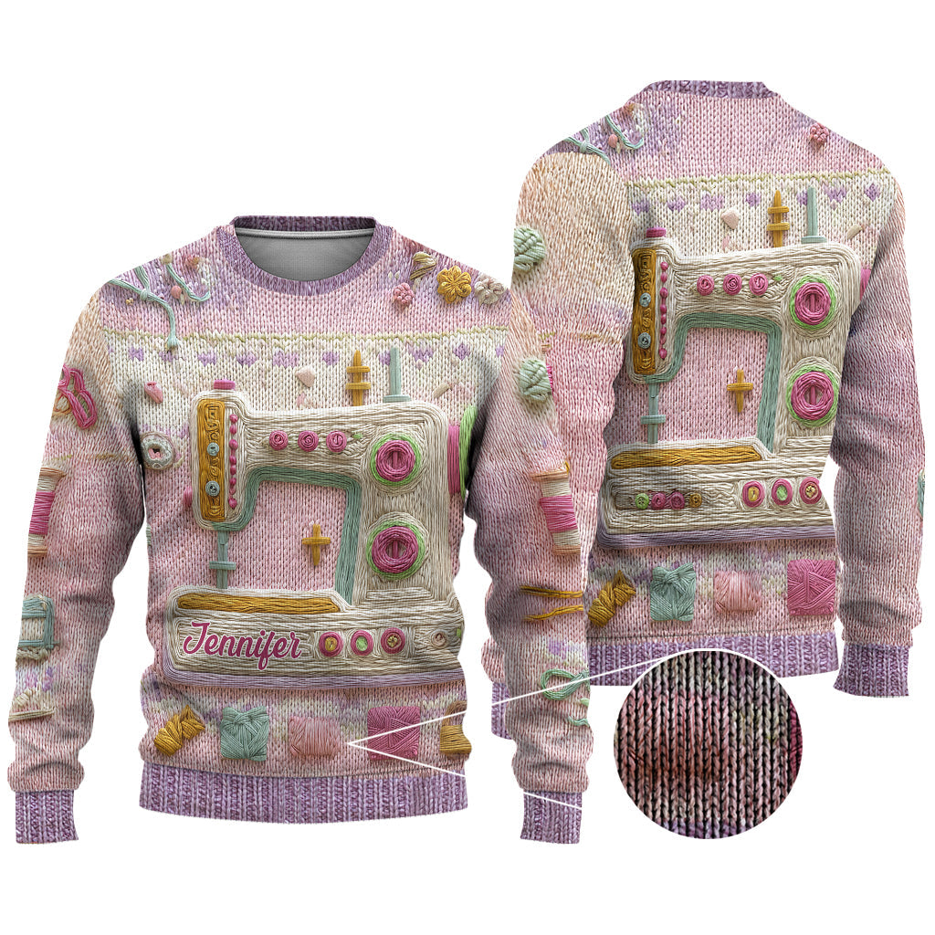 La couture, c'est ma passion ! - Pull moche personnalisé à coudre