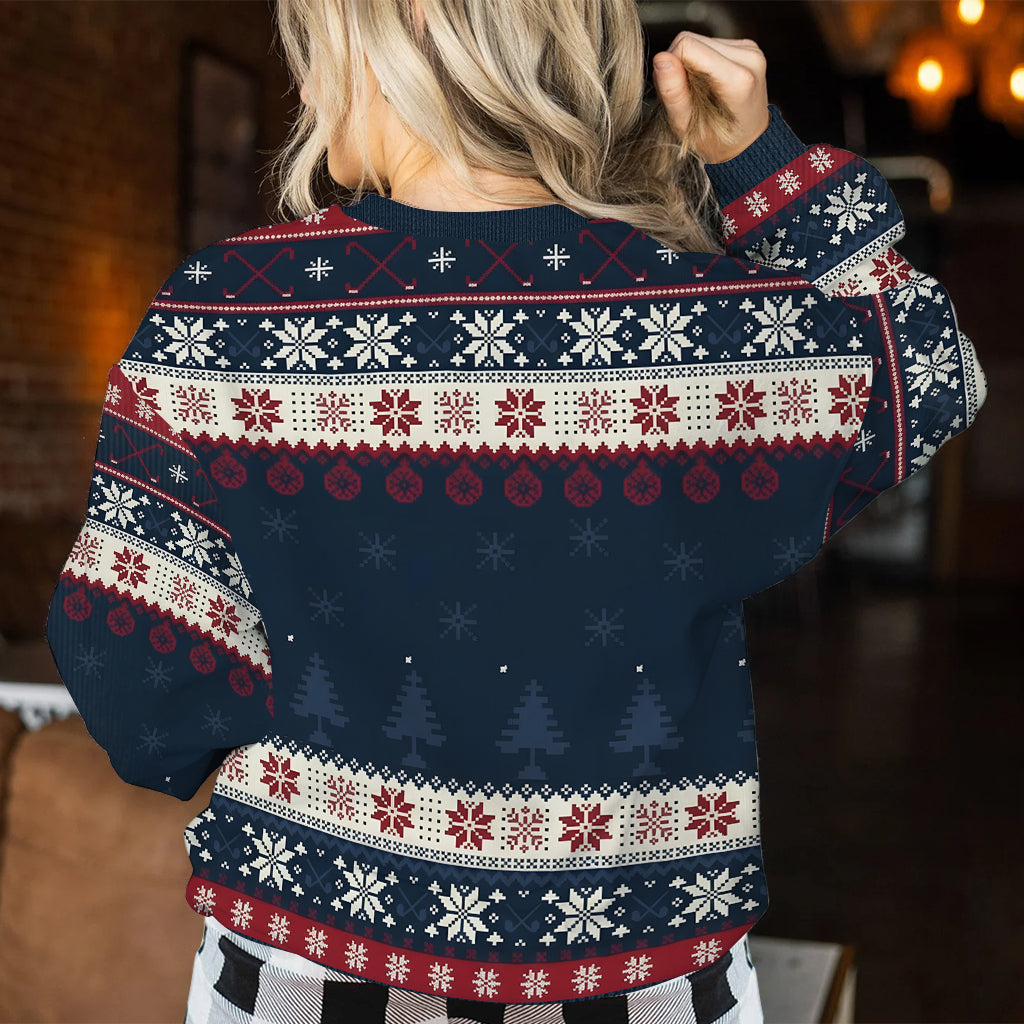 Pull de golf moche de Noël personnalisé